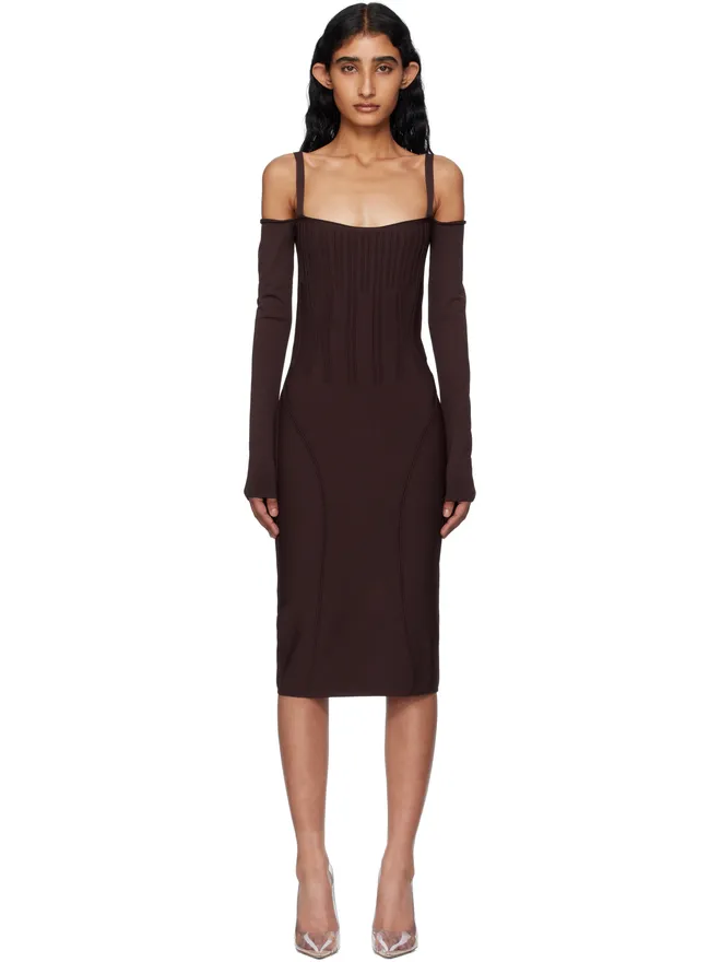 Mugler Mugler ニット ミディアムワンピースの商品画像