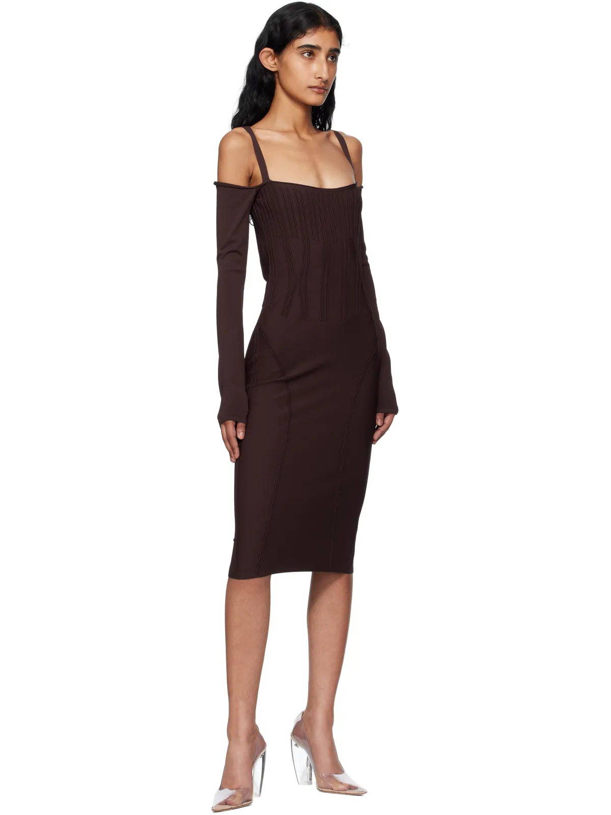 Mugler ニット ミディアムワンピース - 画像4
