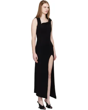 Mugler フード付き ノースリーブ マキシワンピース - サムネイル2