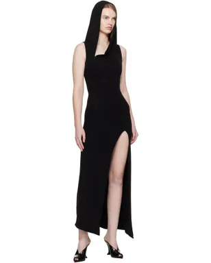 Mugler フード付き ノースリーブ マキシワンピース - サムネイル4