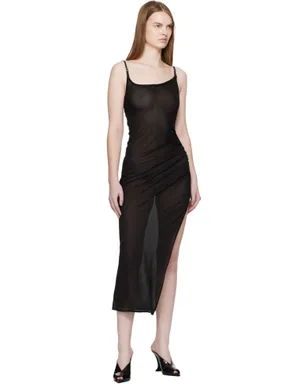 Mugler Asymmetrical Buckled Strap マキシドレス - サムネイル4