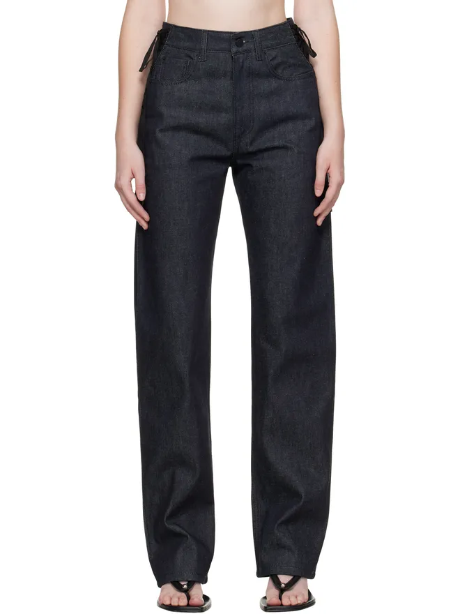 Mugler Mugler レースアップ ストレートジーンズの商品画像