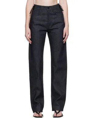Mugler レースアップ ストレートジーンズ - サムネイル1