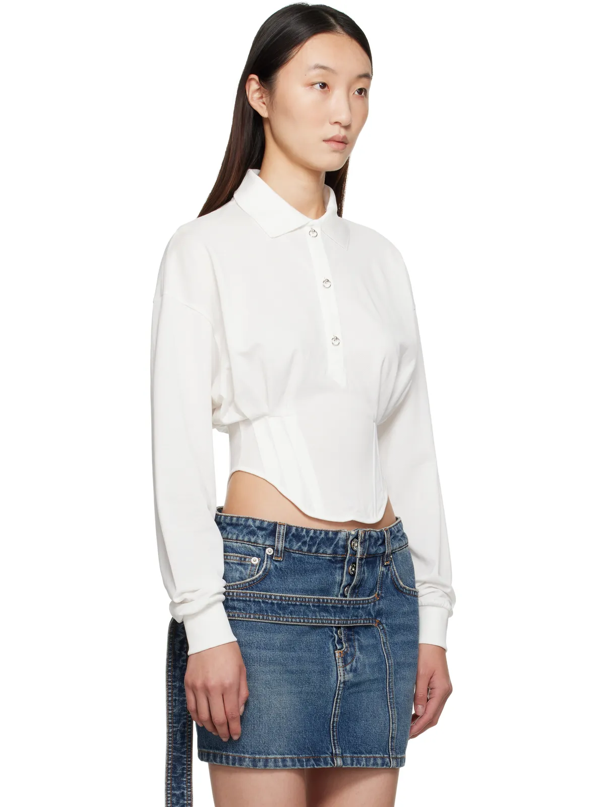 Mugler Corseted ポロシャツ - 画像2