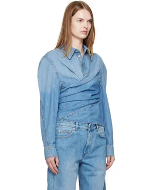 Mugler Wrapped シャンブレーシャツ - サムネイル2
