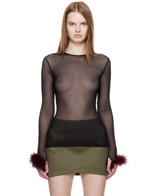 Mugler Marabou メッシュ トップス - サムネイル1