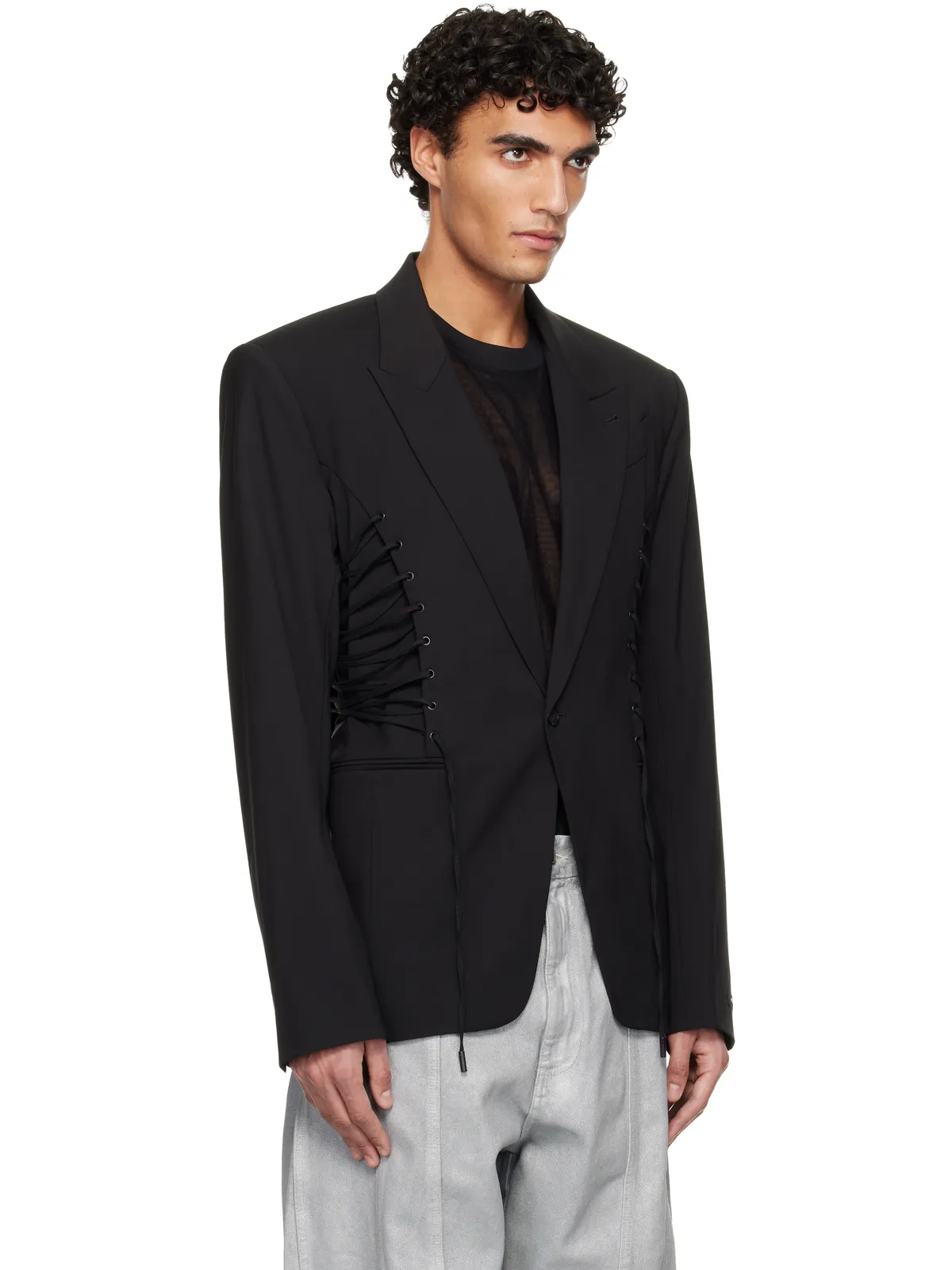Mugler Super Fine Tail テーラードジャケット - 画像2