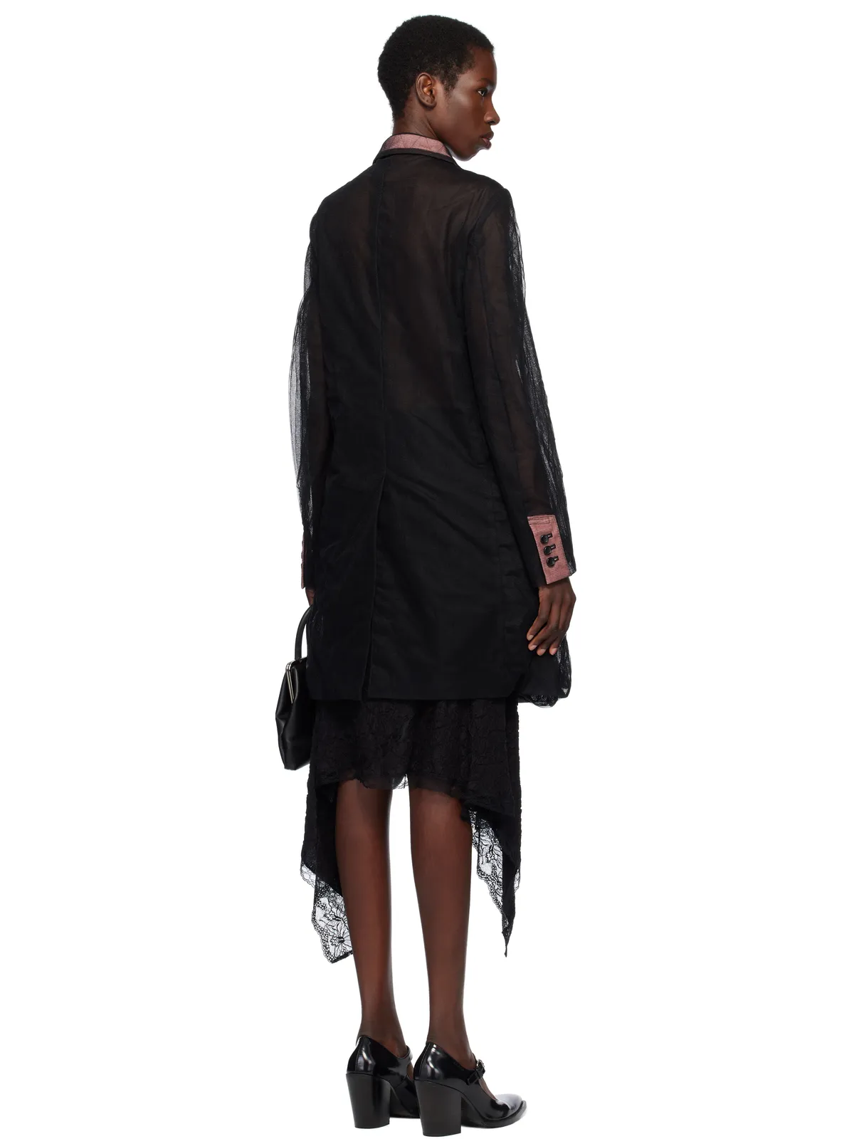 Comme des Garçons Homme Plus Nylon Tulle & Polyester Gabardine コート - 画像3