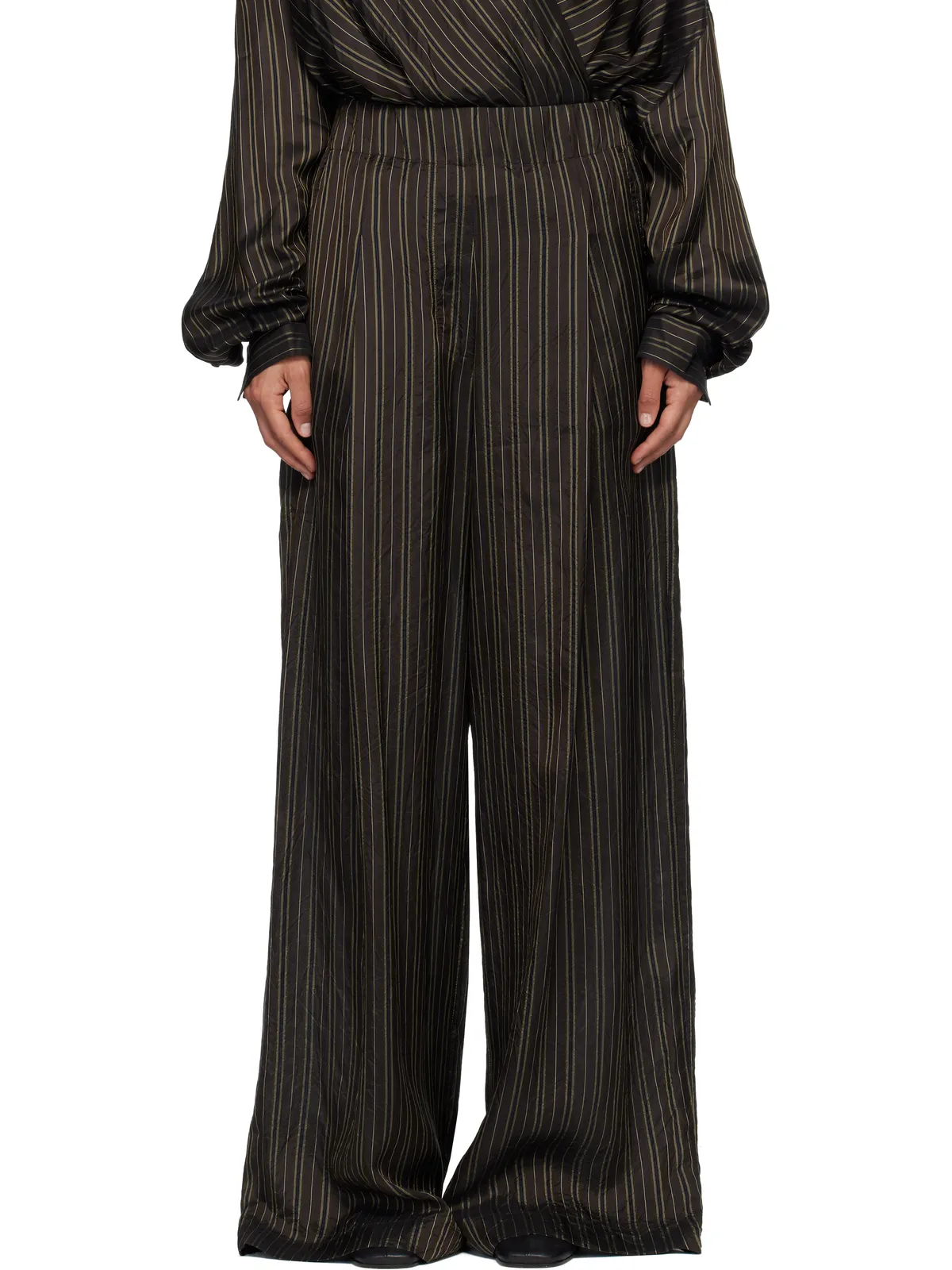 Dries Van Noten ストライプ トラウザーズ - 画像1