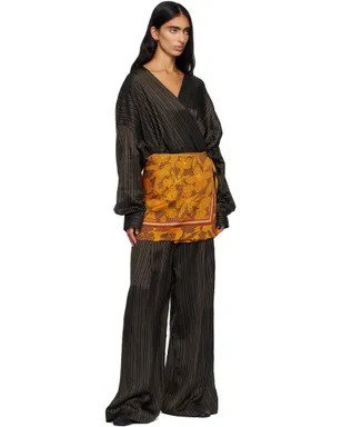 Dries Van Noten ストライプ トラウザーズ - サムネイル4