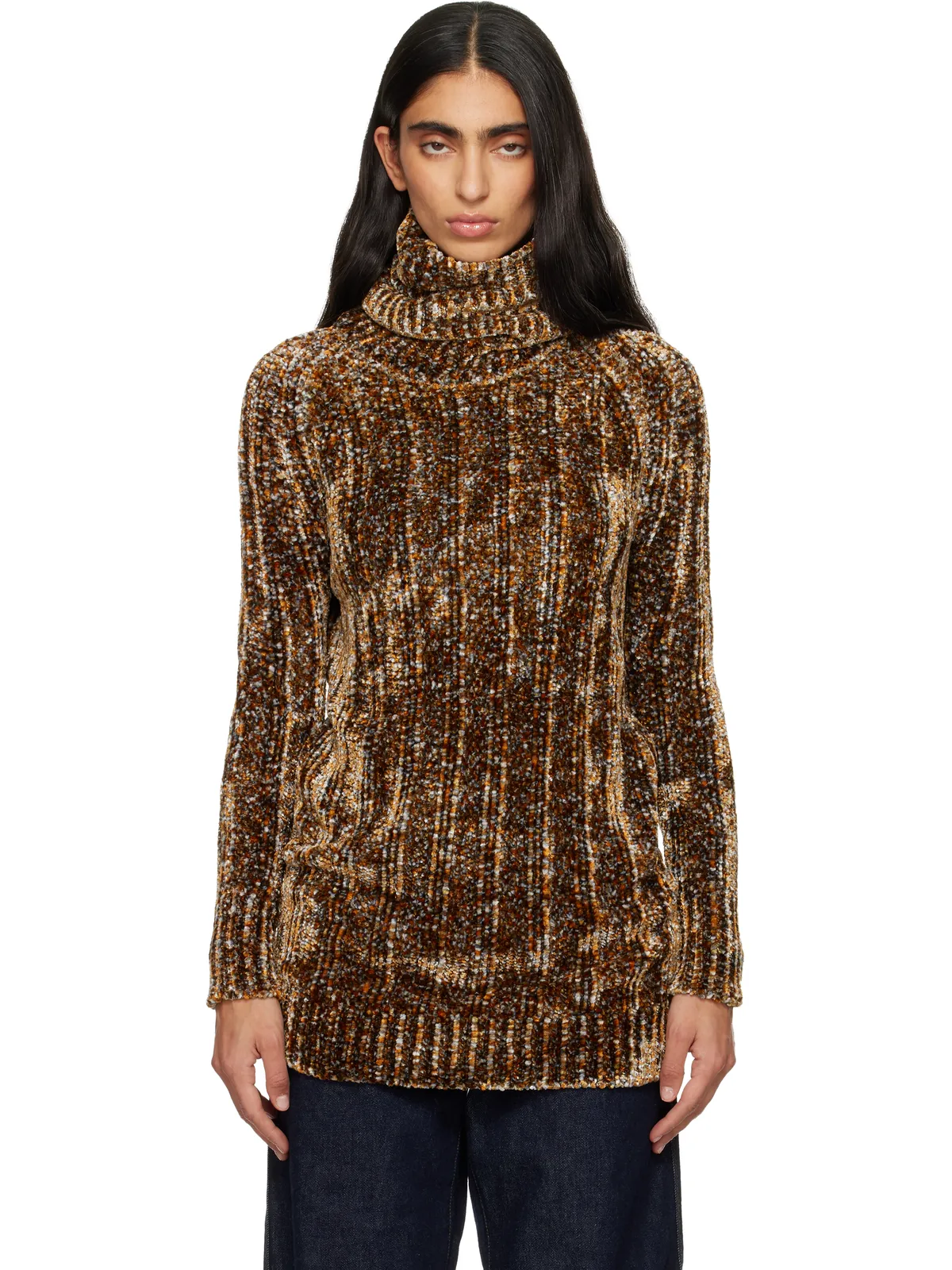 Dries Van Noten ロング ビスコース タートルネック - 画像1