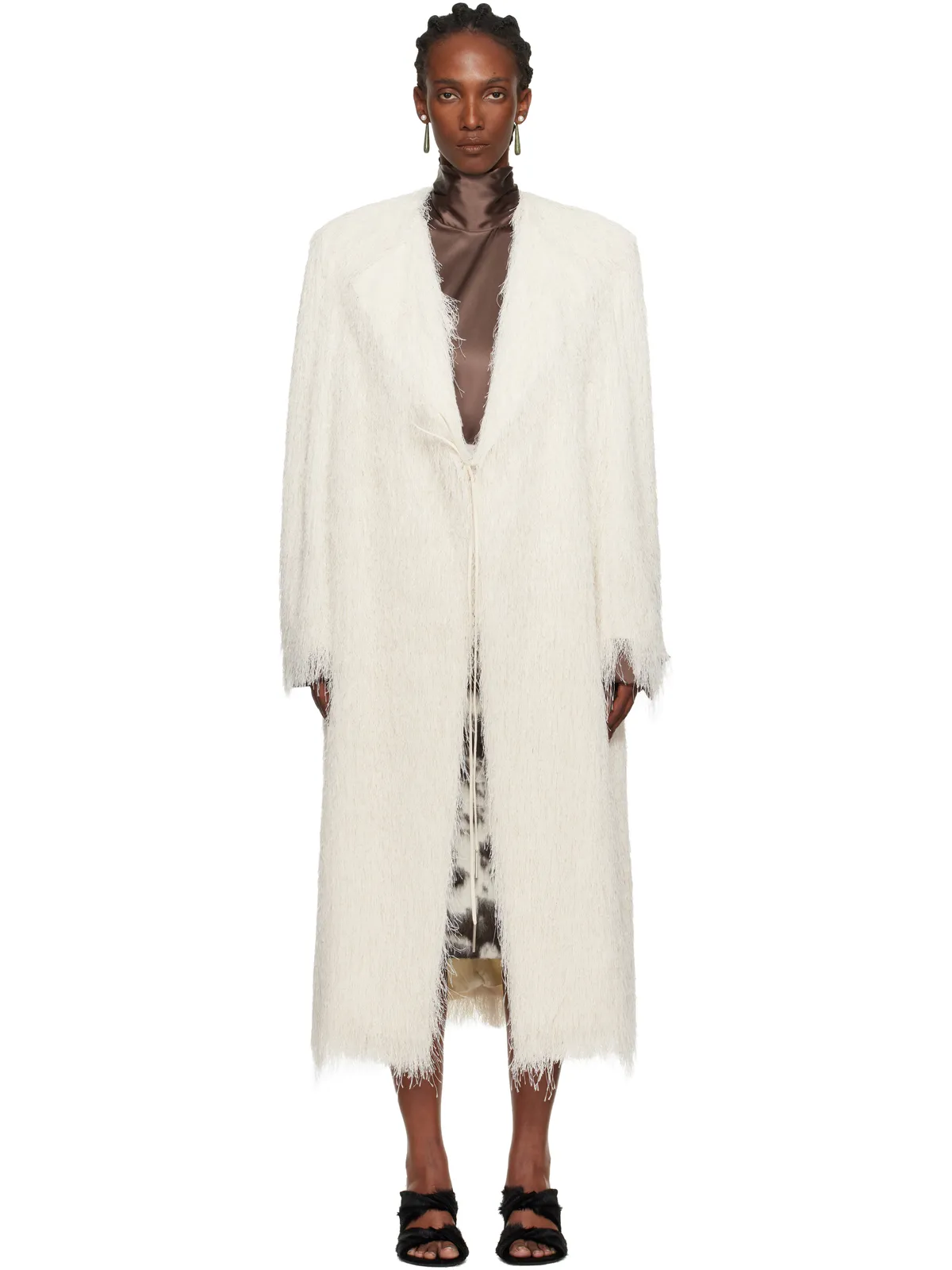 Dries Van Noten フリンジ コート - 画像1