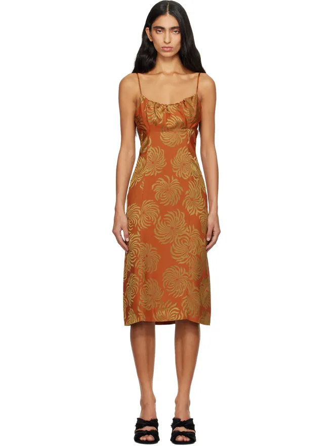 Dries Van Noten Dries Van Noten ジャカード スリップ ミディアムワンピースの商品画像