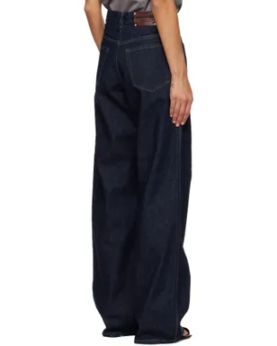 Dries Van Noten レザーパッチ ジーンズ - サムネイル3