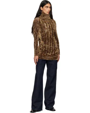 Dries Van Noten レザーパッチ ジーンズ - サムネイル4