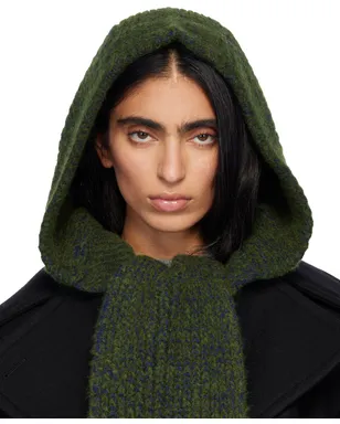 Dries Van Noten ウール フード付きマフラー - サムネイル1