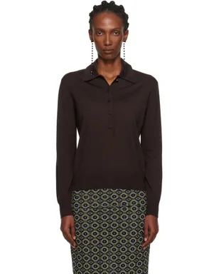 Dries Van Noten ウール ニットポロシャツ - サムネイル1