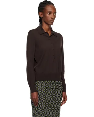 Dries Van Noten ウール ニットポロシャツ - サムネイル2