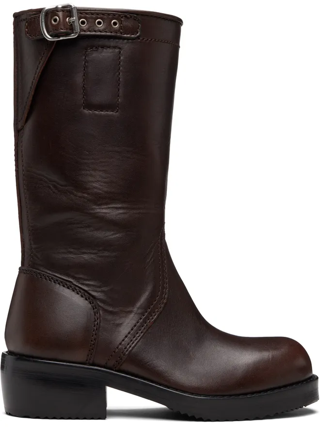 Dries Van Noten Dries Van Noten レザー バイカーブーツの商品画像