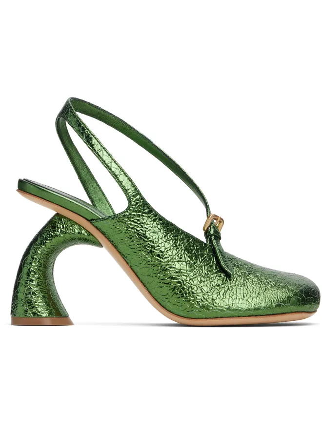 Dries Van Noten Dries Van Noten グリーン カットアウト ヒールの商品画像