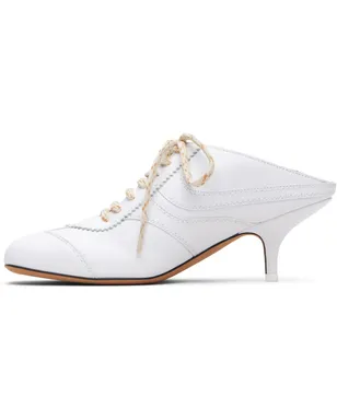 Dries Van Noten ホワイト Heeled Sneaker ミュール - サムネイル3