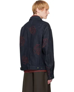 Dries Van Noten Embroidered Pattern デニムジャケット - サムネイル3