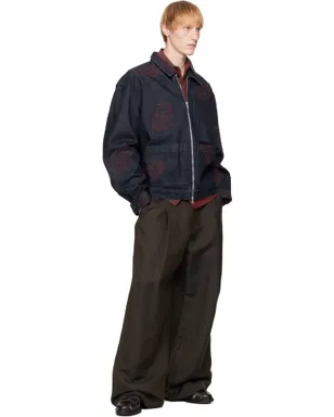 Dries Van Noten Embroidered Pattern デニムジャケット - サムネイル4