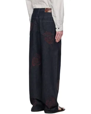 Dries Van Noten Embroidered Pattern ジーンズ - サムネイル3