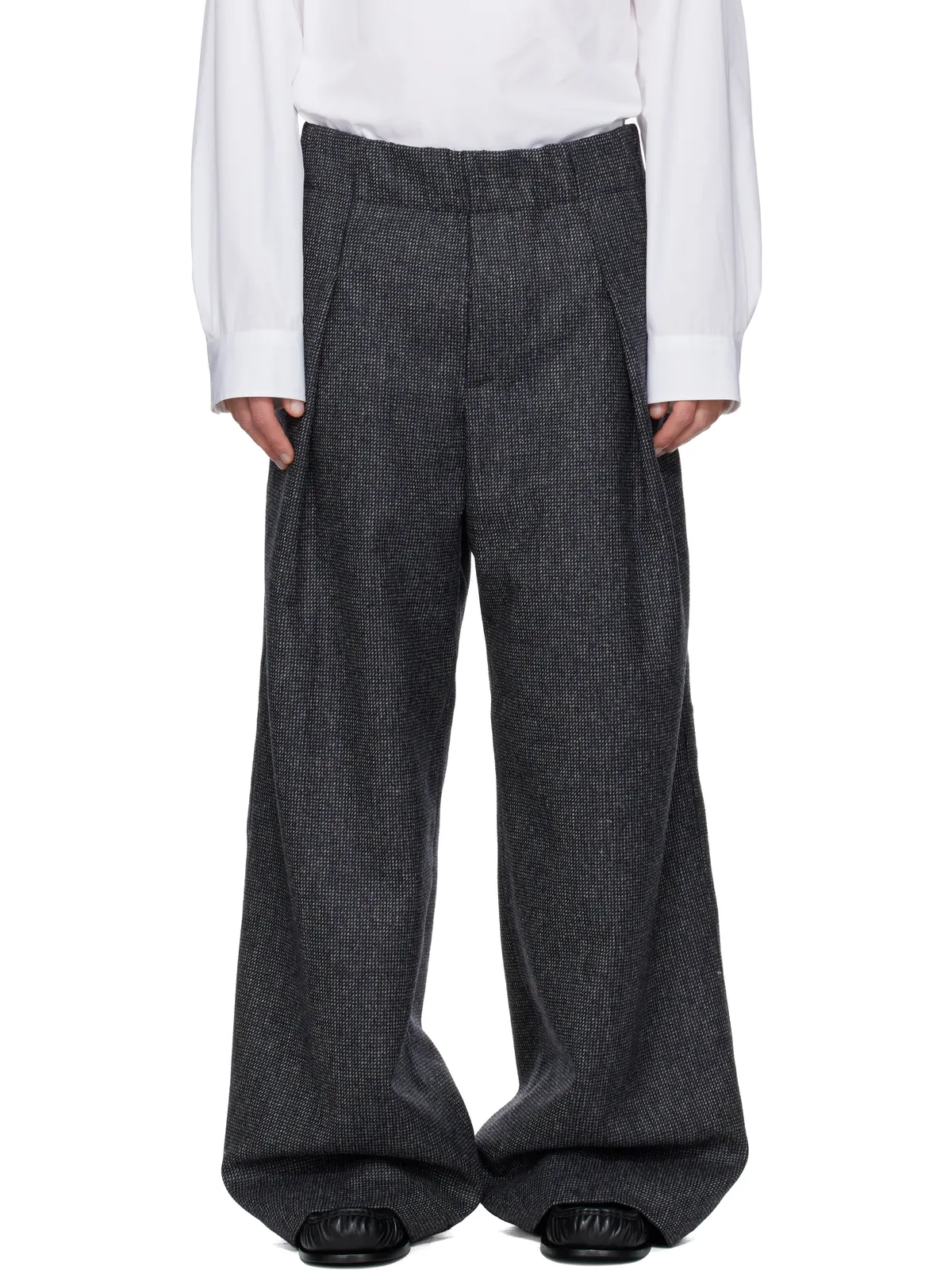 Dries Van Noten ウール トラウザーズ - 画像1