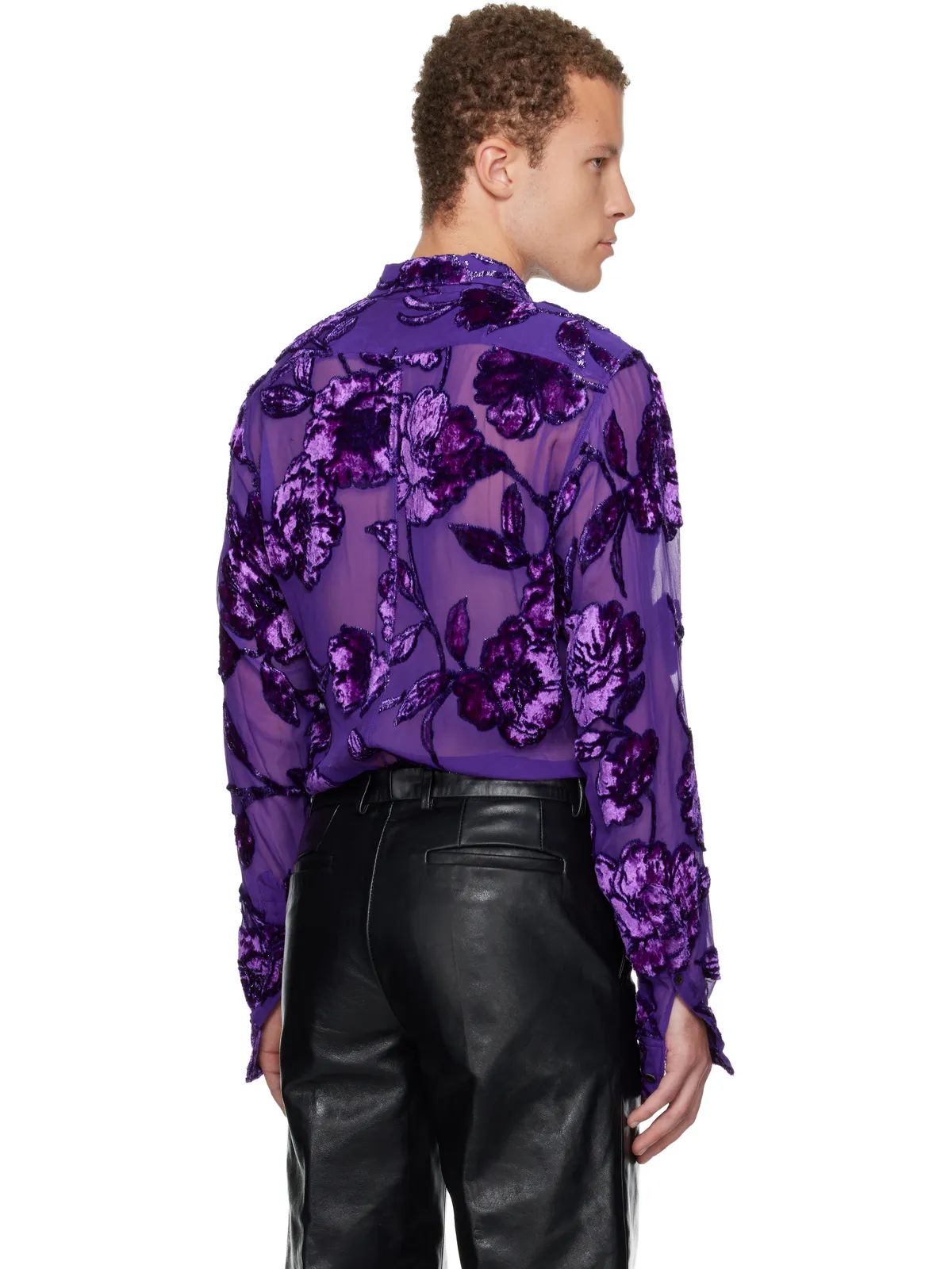 Dries Van Noten Fitted シアー シャツ - 画像3