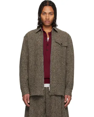 Dries Van Noten ツイード ジップ シャツ - サムネイル1