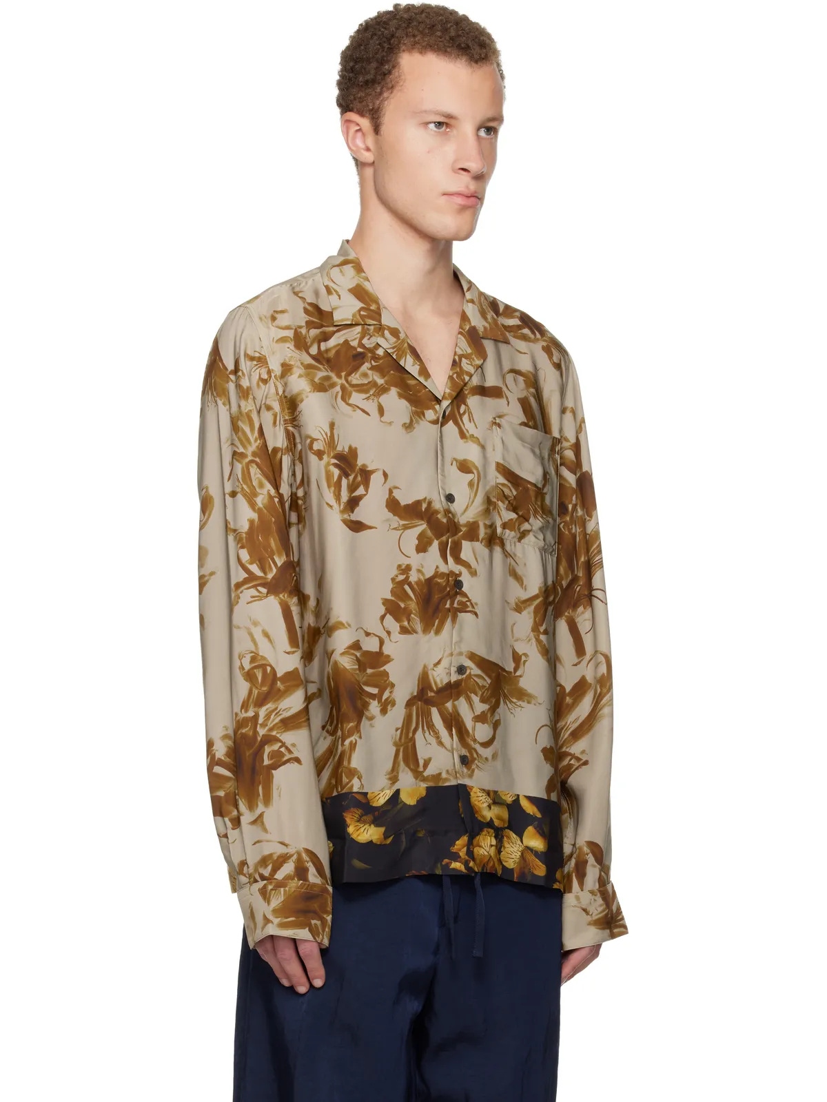 Dries Van Noten サティーン シャツ - 画像2