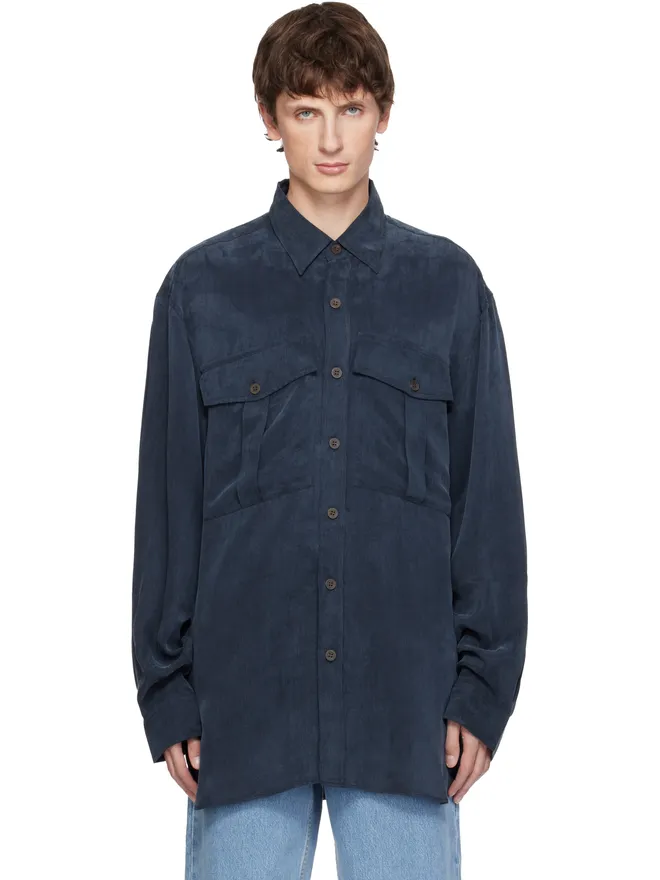 Dries Van Noten Dries Van Noten オーバーサイズ キュプラ シャツの商品画像