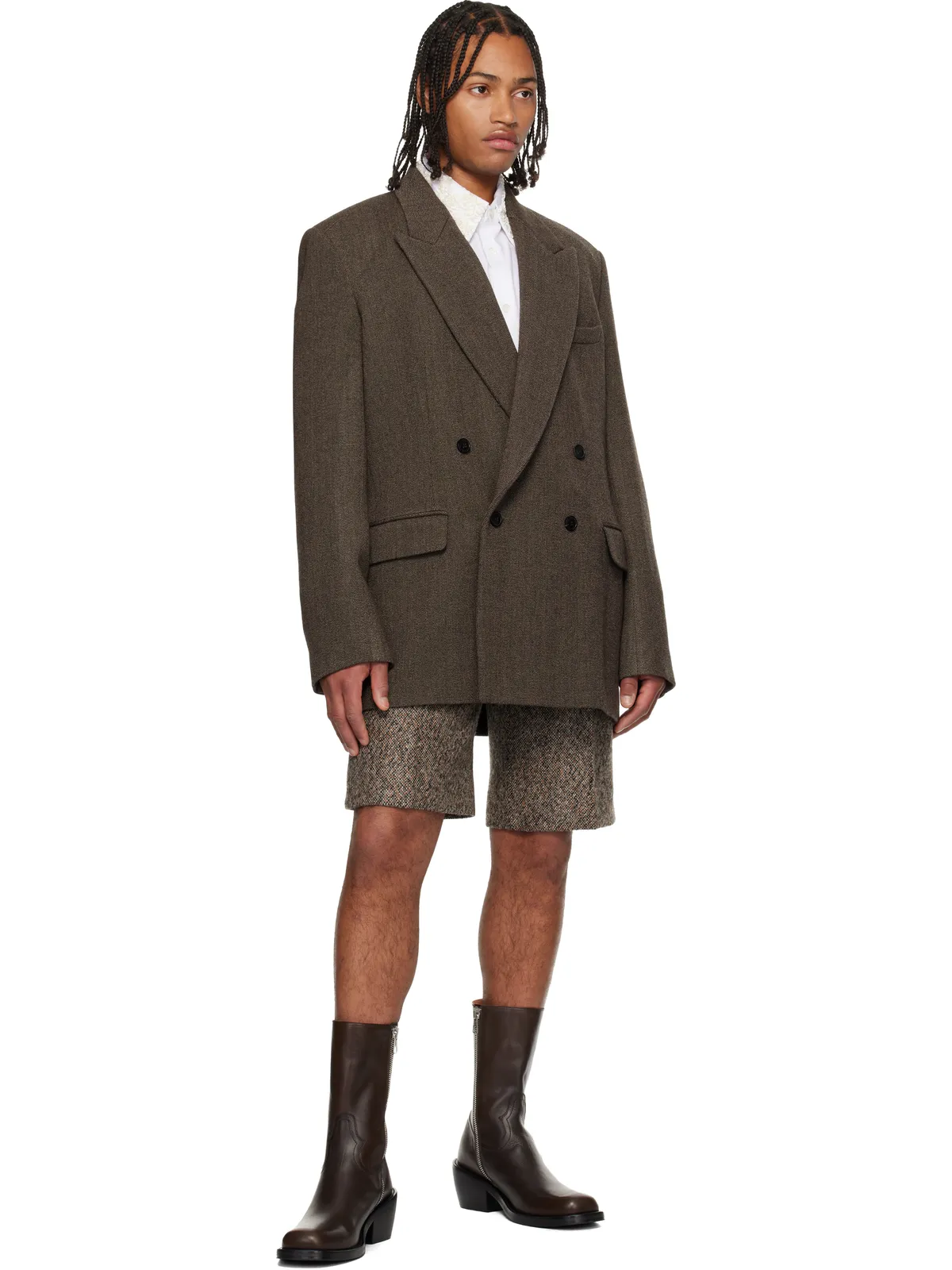 Dries Van Noten ウール テーラード ショートパンツ - 画像4