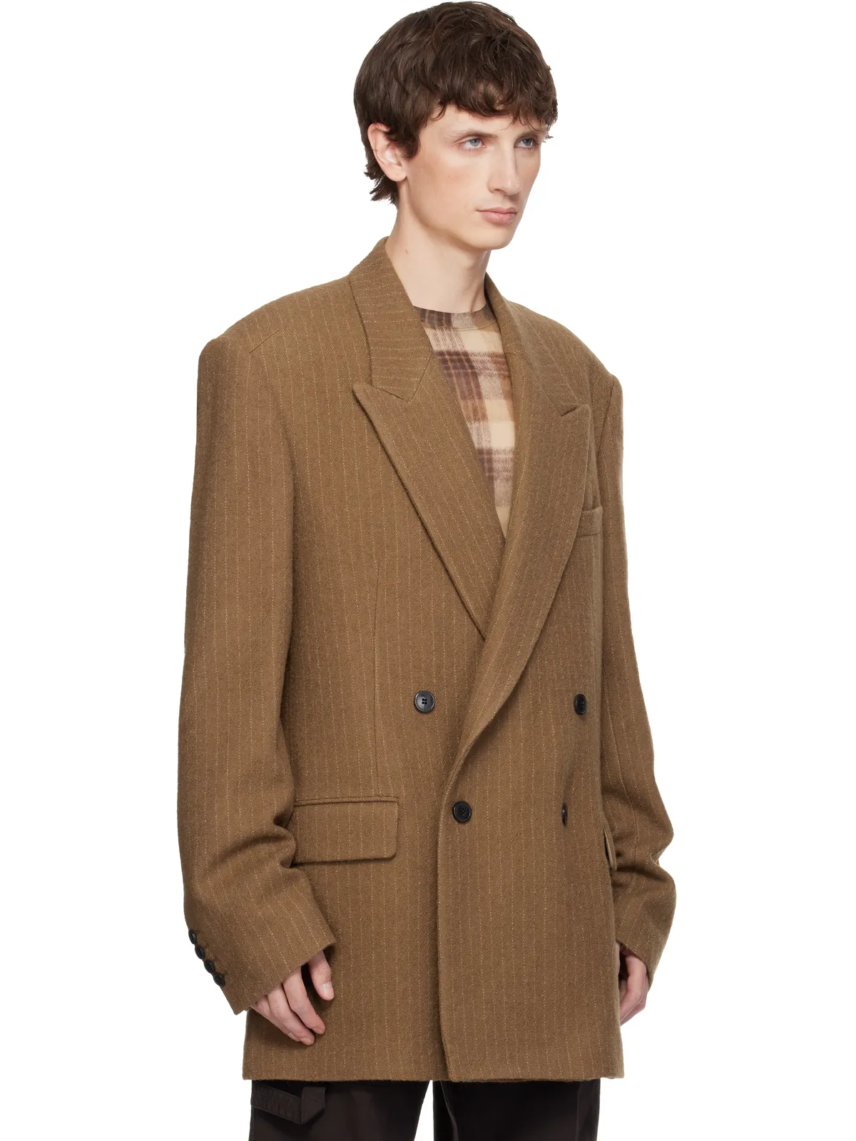Dries Van Noten ピンストライプ テーラードジャケット - 画像2