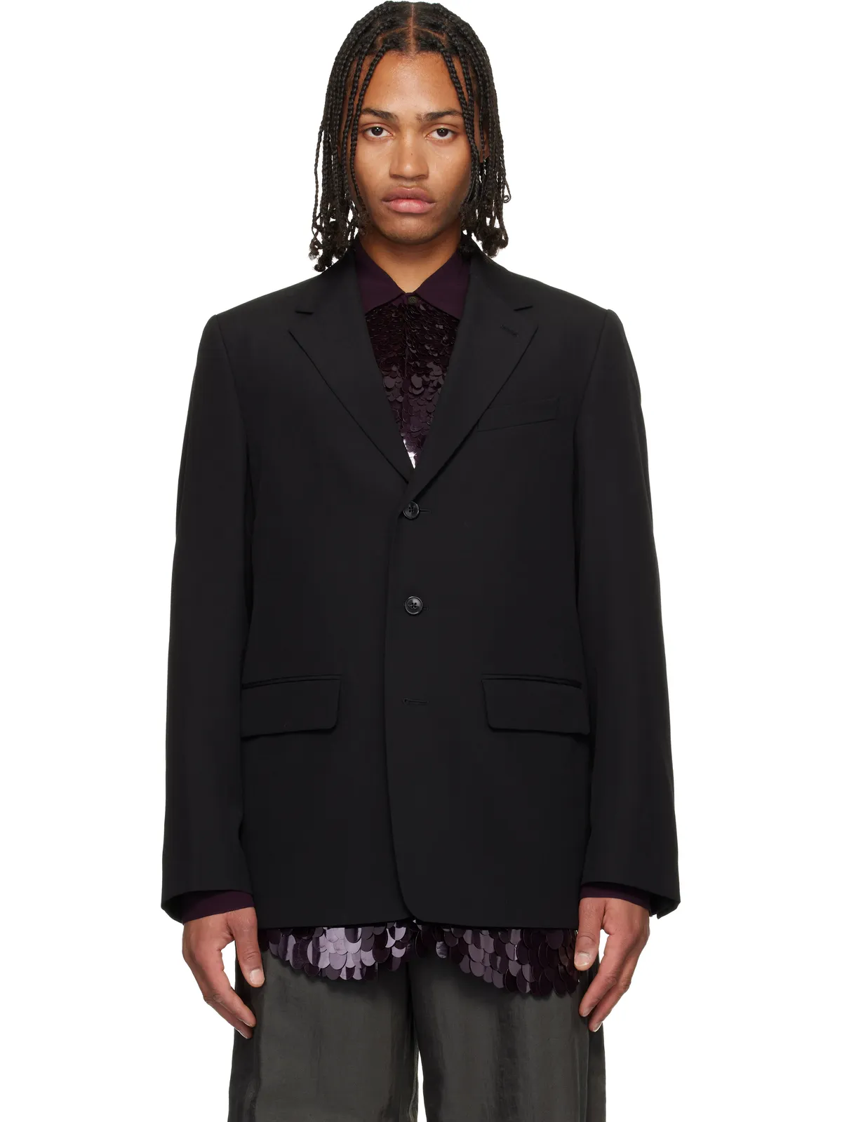Dries Van Noten ノッチドラペルカラー テーラードジャケット - 画像1