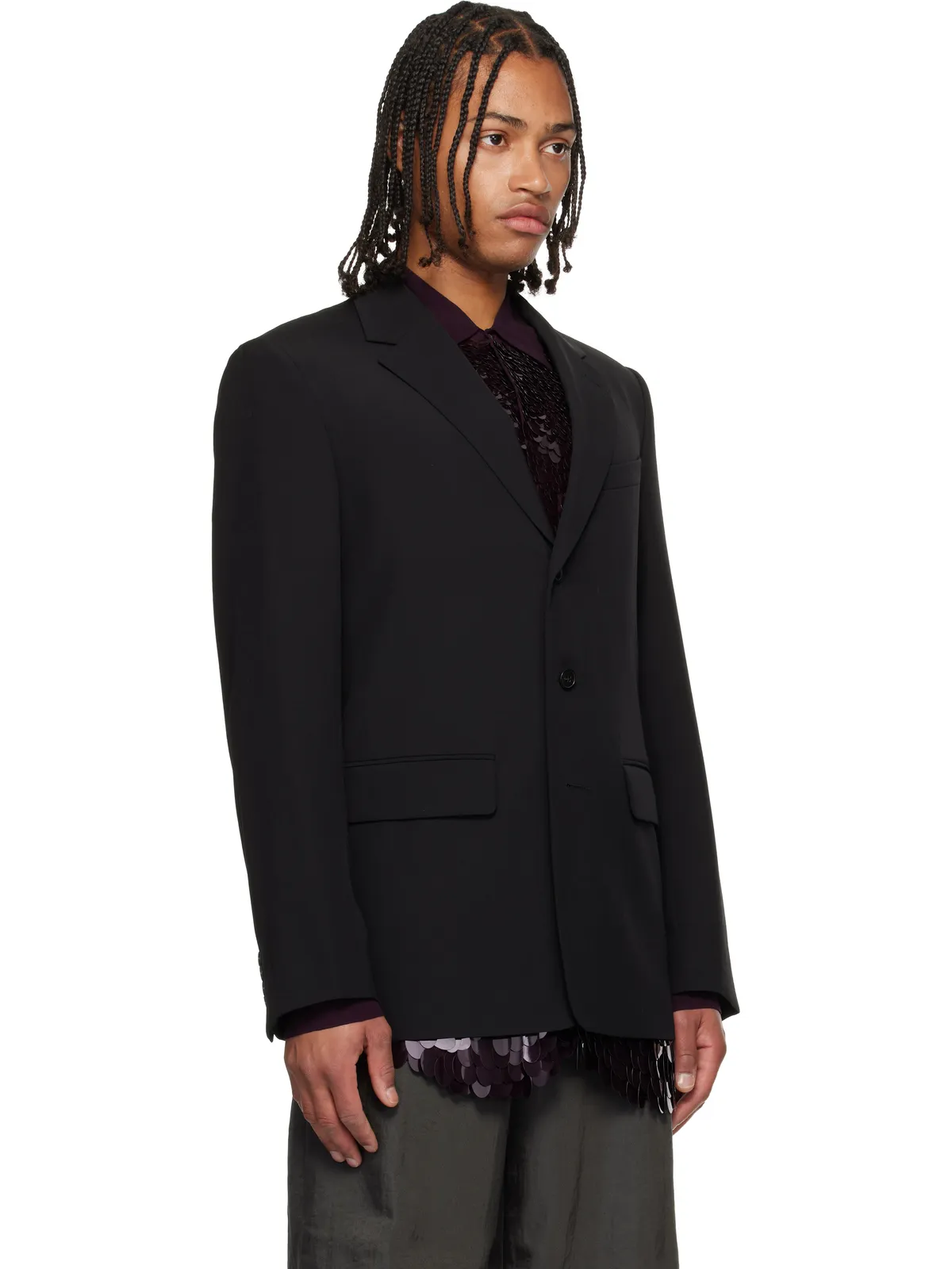 Dries Van Noten ノッチドラペルカラー テーラードジャケット - 画像2