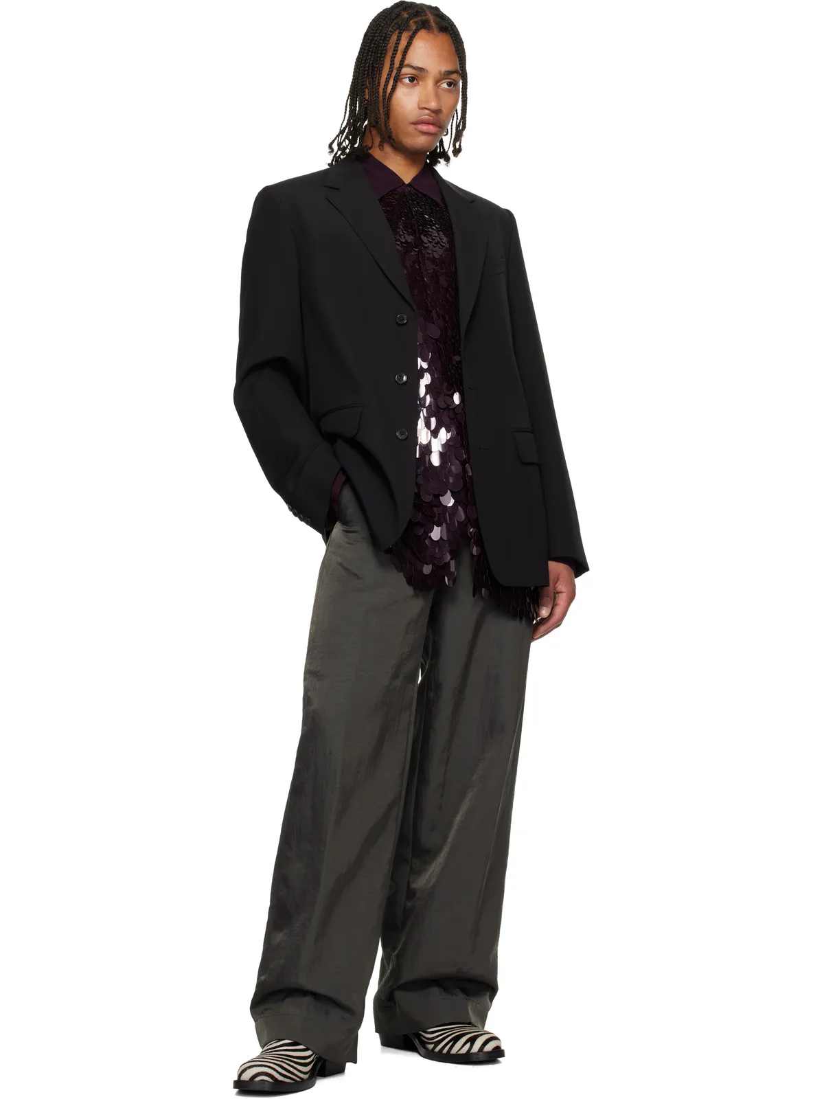 Dries Van Noten ノッチドラペルカラー テーラードジャケット - 画像4