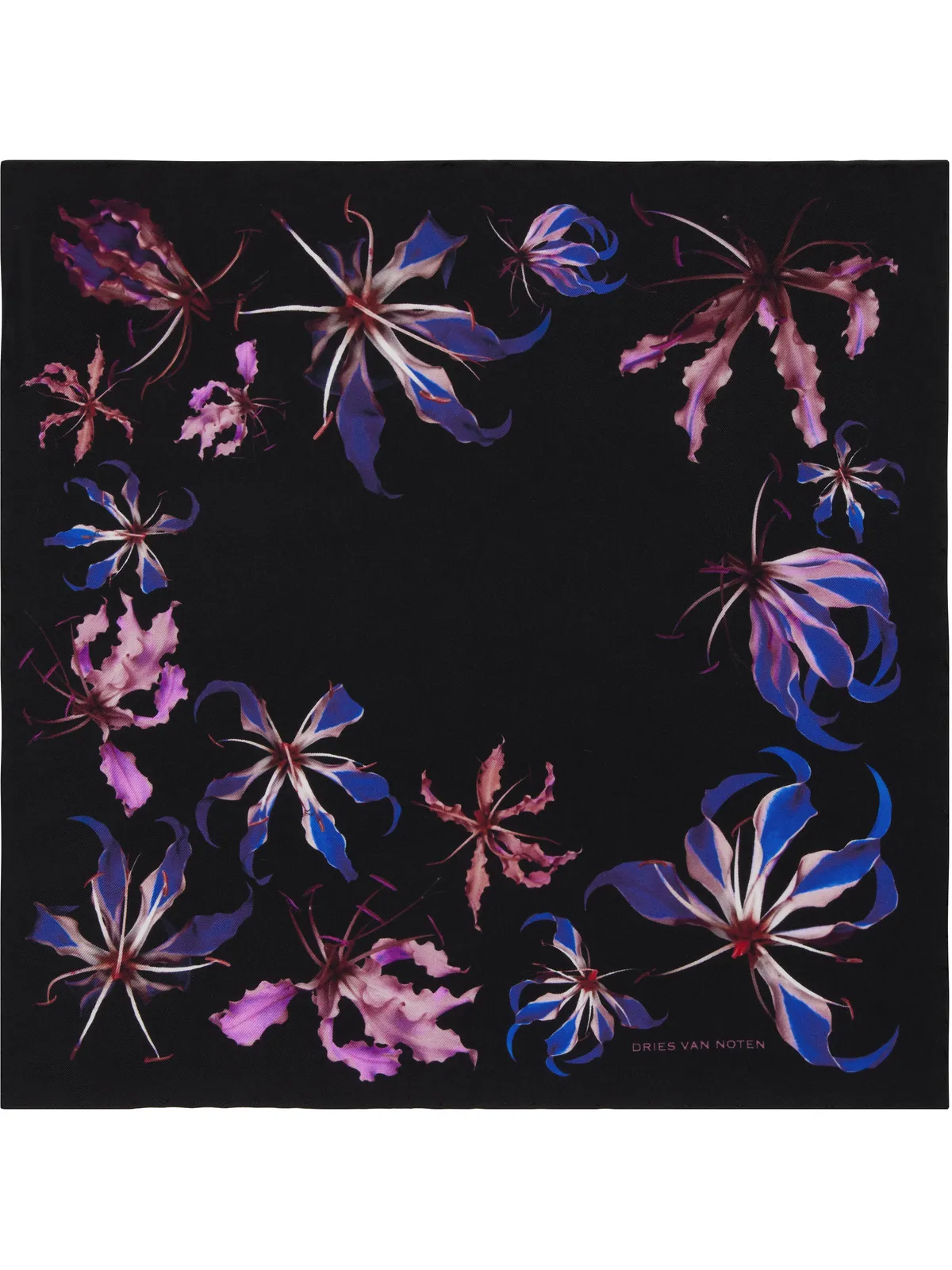 Dries Van Noten プリント ポケットチーフ - 画像1