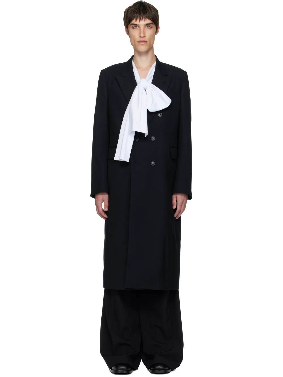 Dries Van Noten ウールツイル コート - 画像1