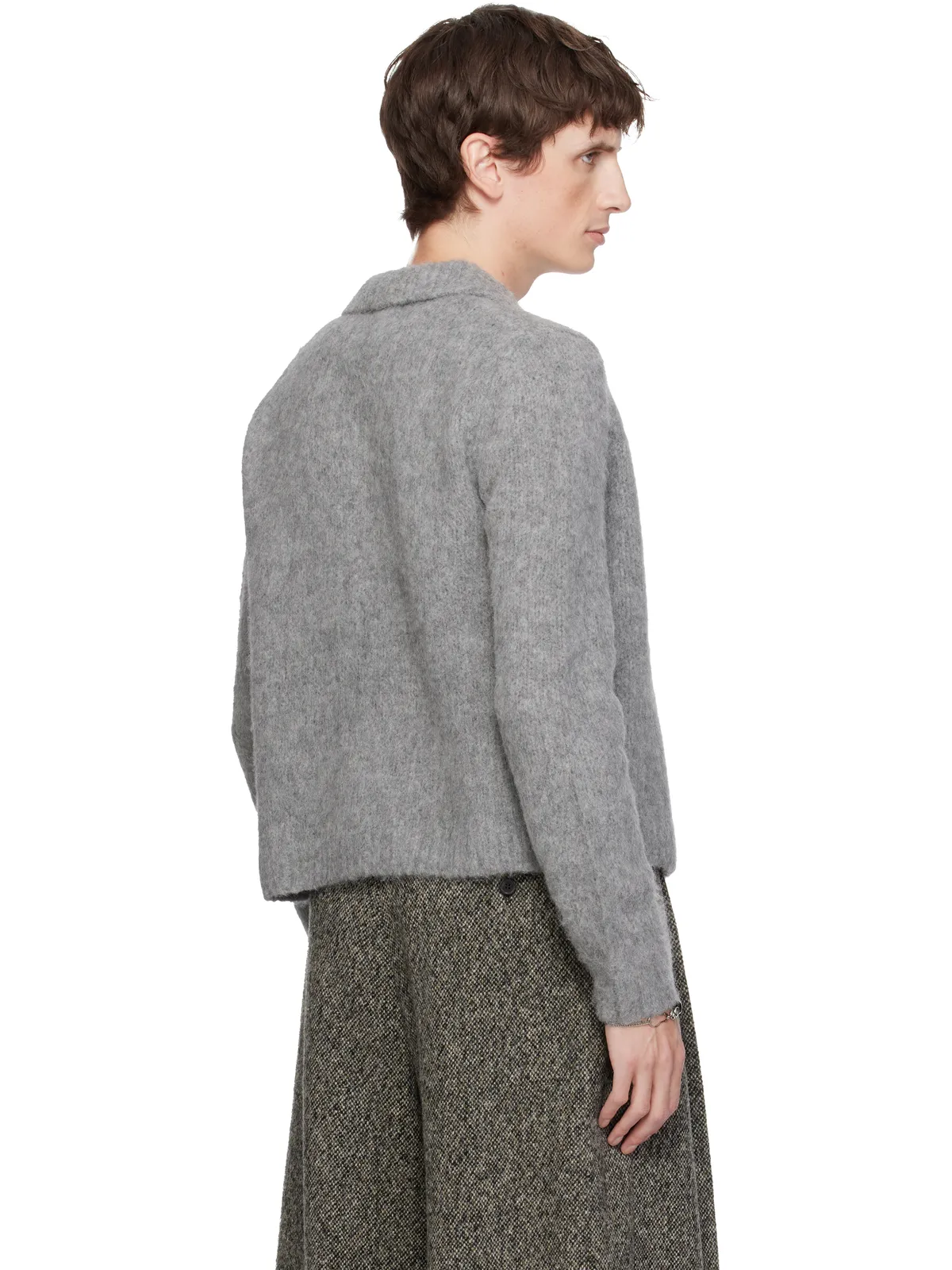 Dries Van Noten クロップド ウール カーディガン - 画像3