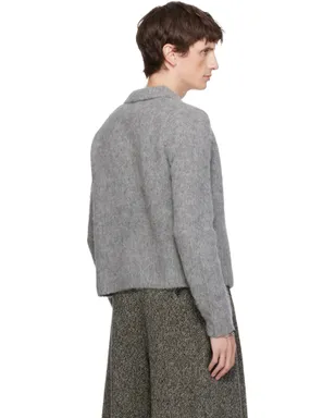 Dries Van Noten クロップド ウール カーディガン - サムネイル3