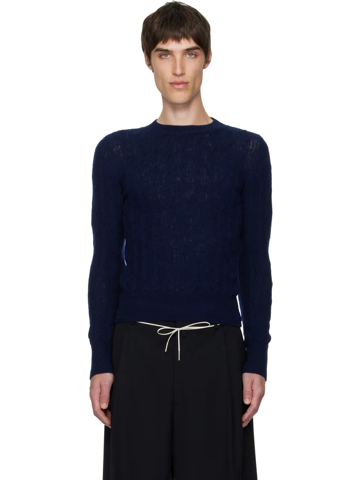 Dries Van Noten ケーブルニット セーター - 画像1