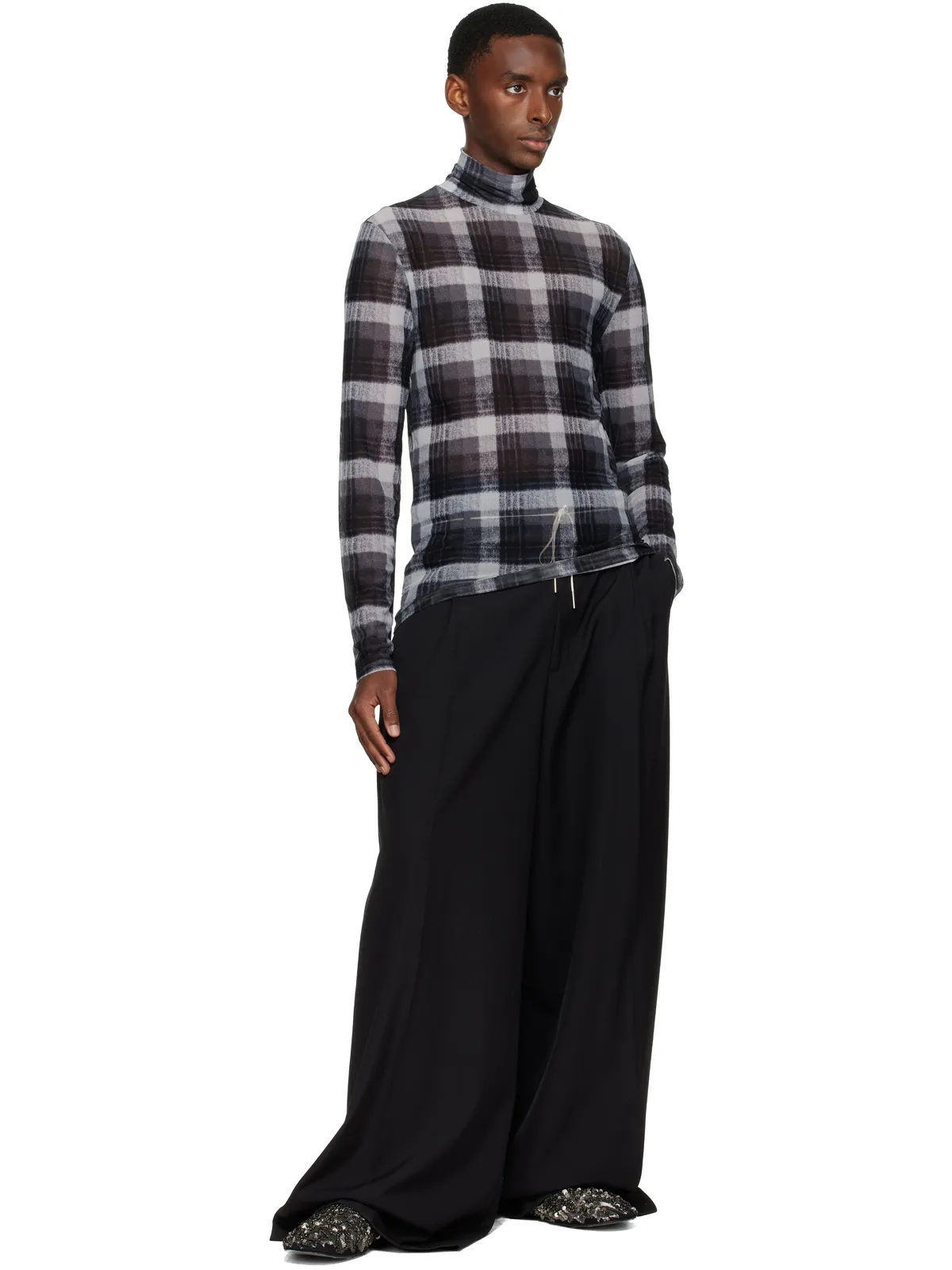 Dries Van Noten メッシュ タートルネック - 画像4