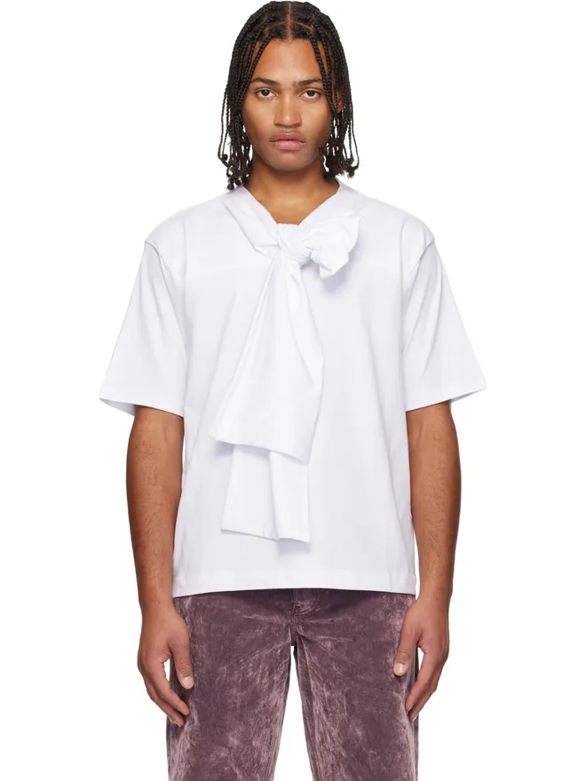 Dries Van Noten Dries Van Noten Bow Neck コットン Tシャツの商品画像