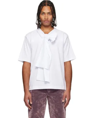Dries Van Noten Bow Neck コットン Tシャツ - サムネイル1