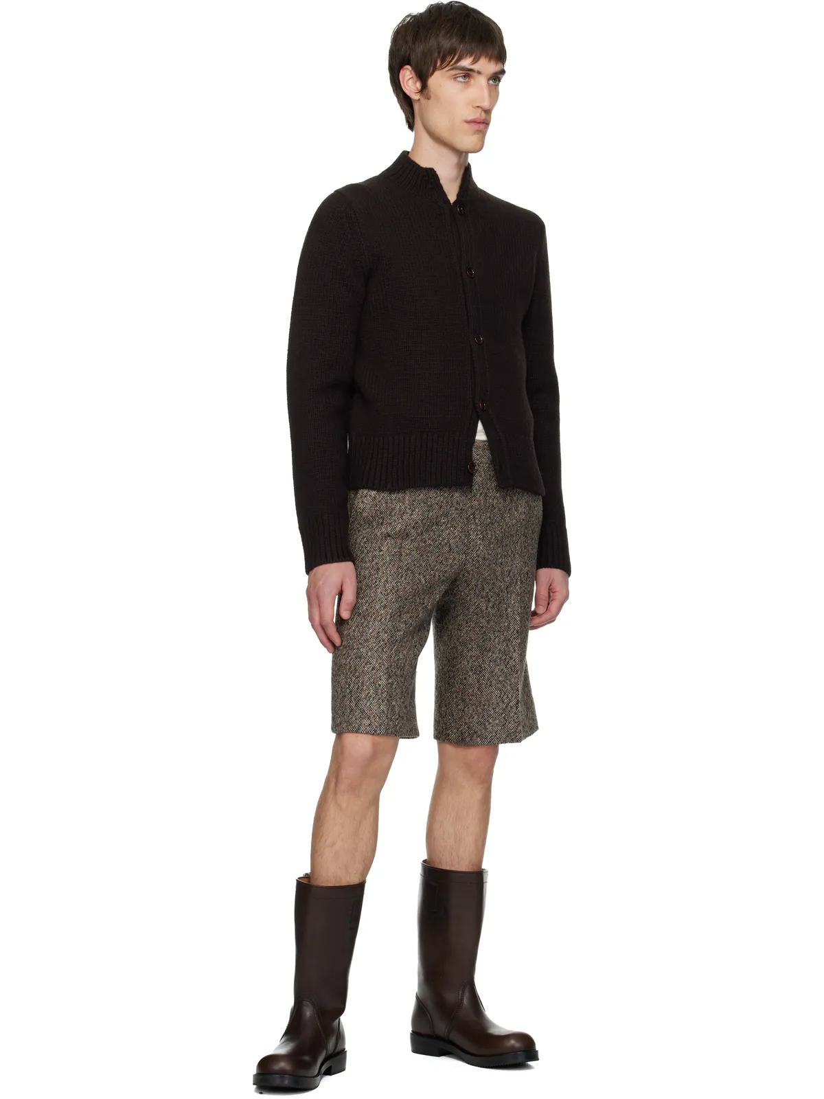 Dries Van Noten レザー バイカーブーツ - 画像5