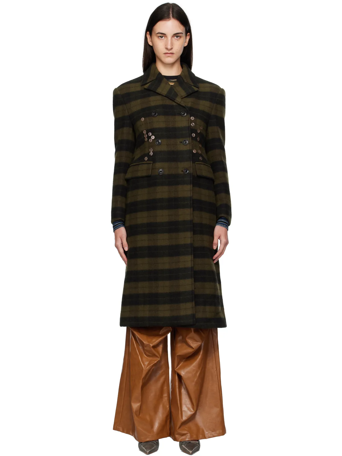 Andersson Bell Lacie Check Buttons コート - 画像1