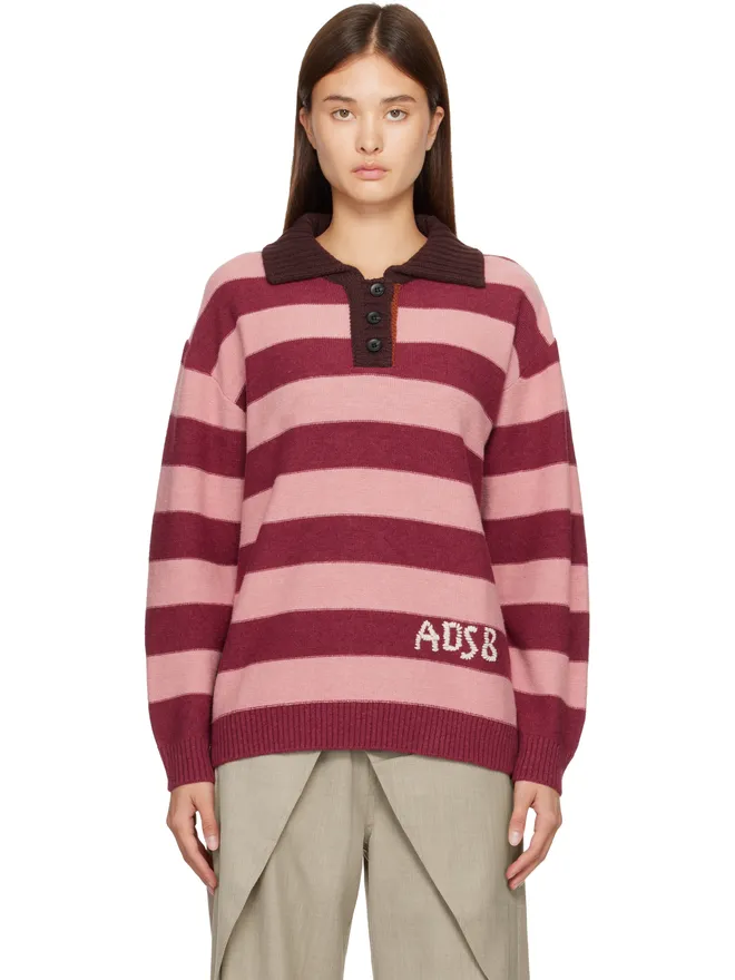 Andersson Bell Andersson Bell ルーズフィット ボーダー ニットポロシャツの商品画像