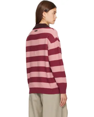 Andersson Bell ルーズフィット ボーダー ニットポロシャツ - サムネイル3